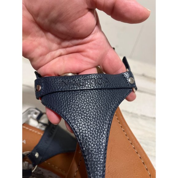 Nautica woman’s blue toe sandals with ankle strap size 7.5 - Picture 3 of 6